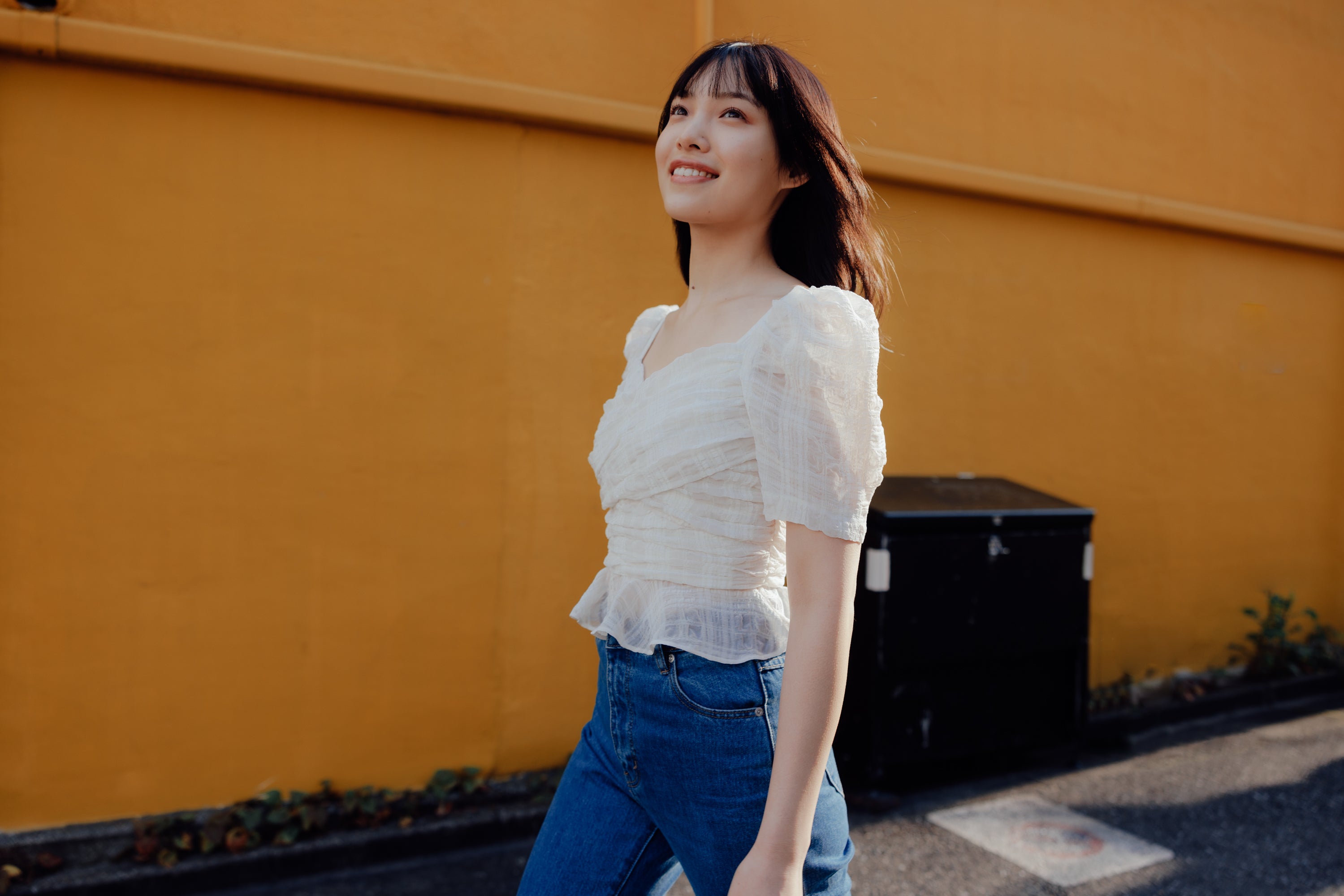 drape cross blouse