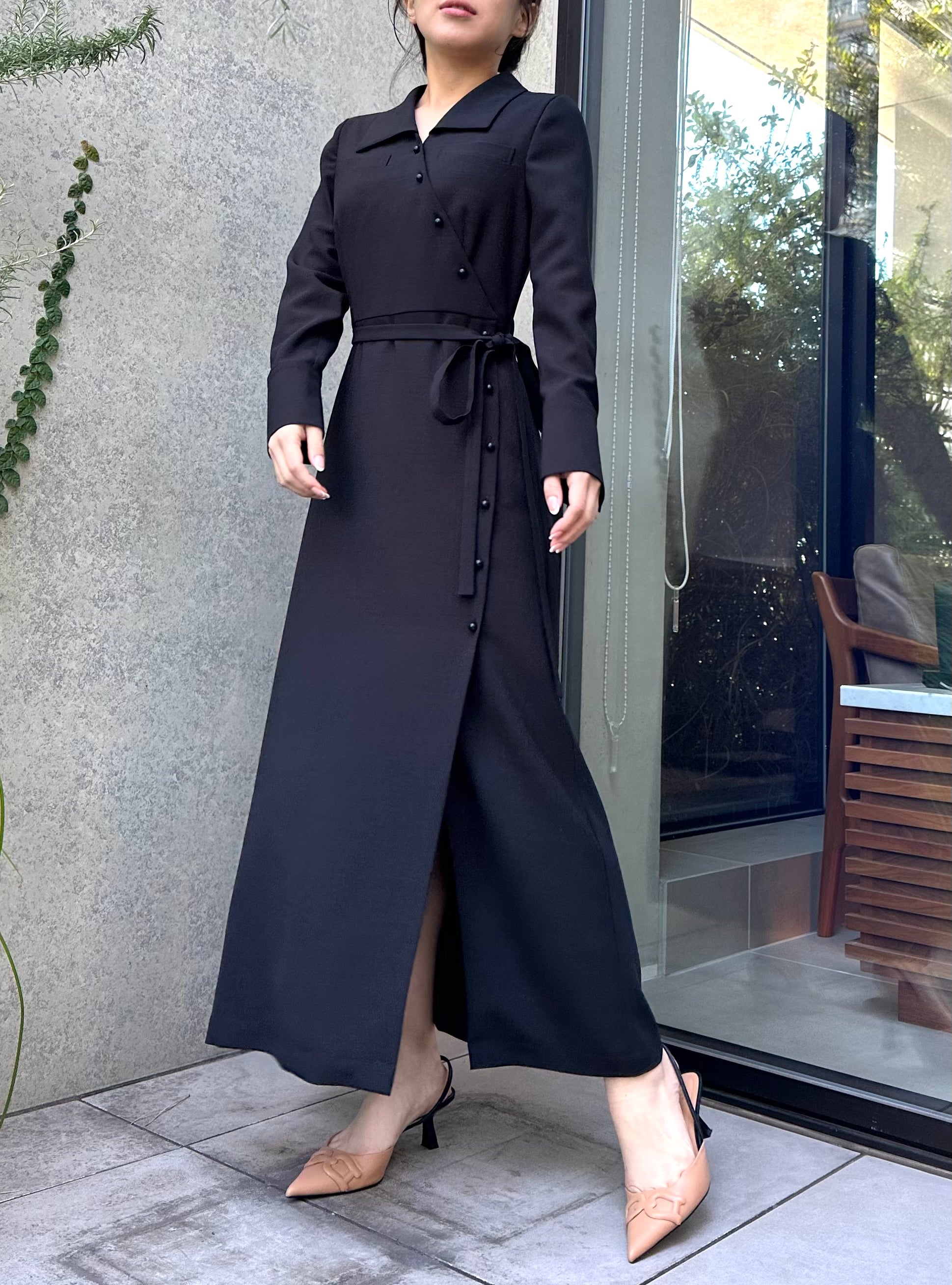 asymmetry wrap dress