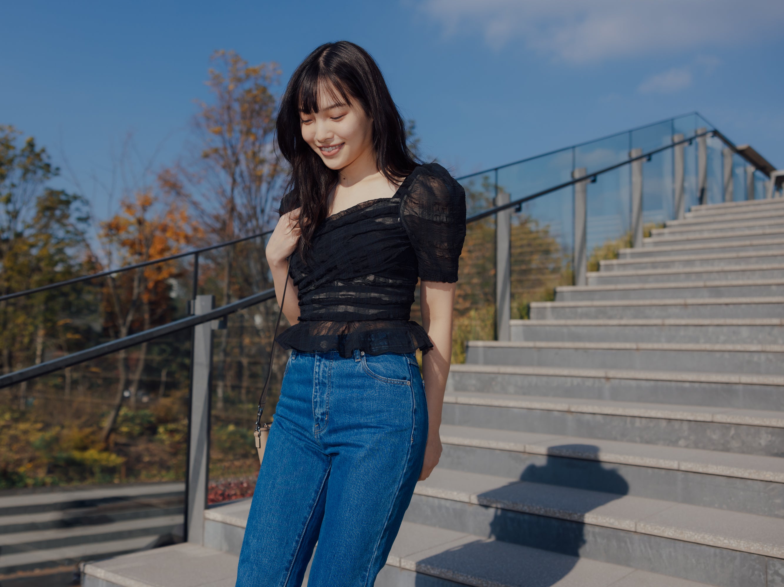 drape cross blouse
