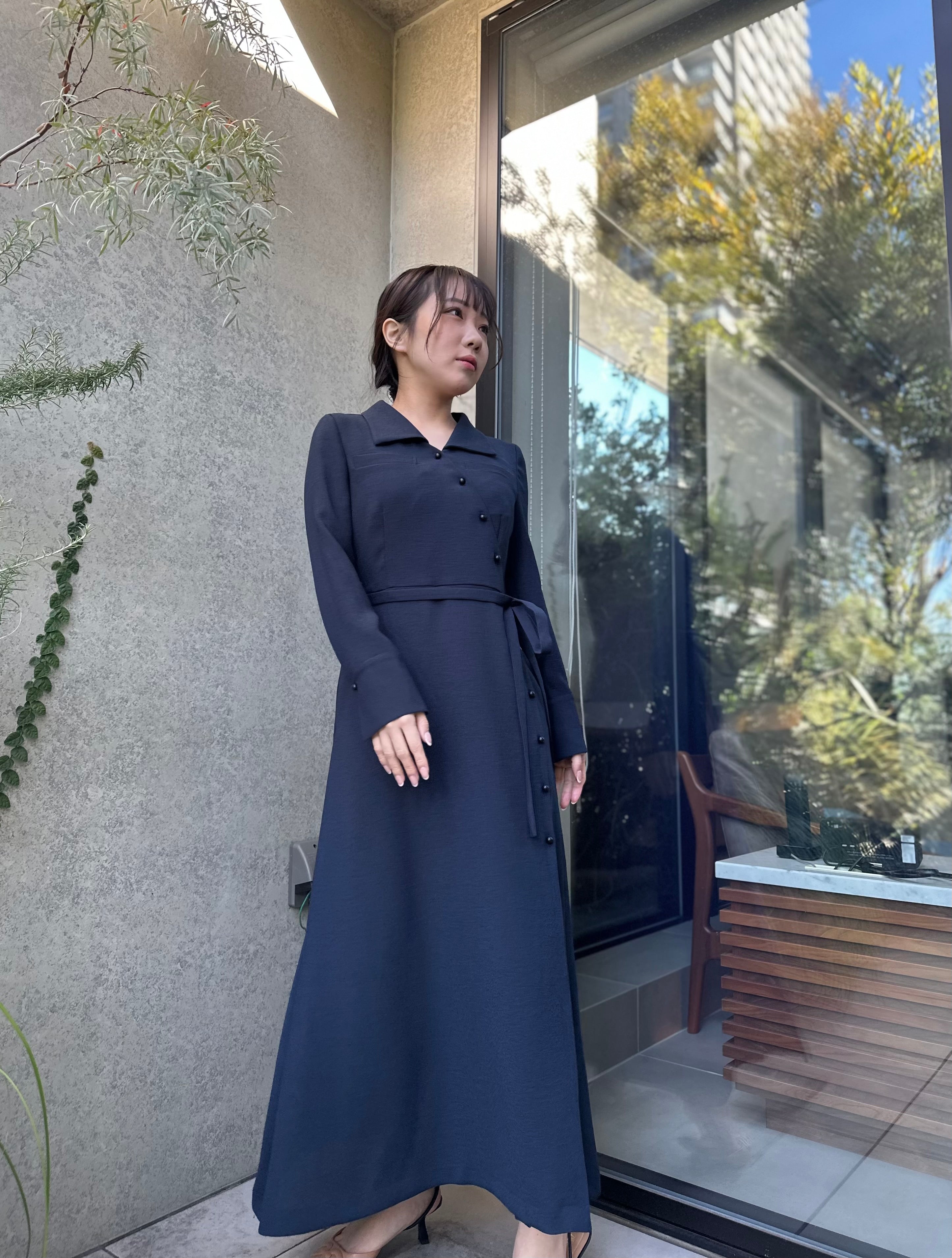 asymmetry wrap dress | COCOON