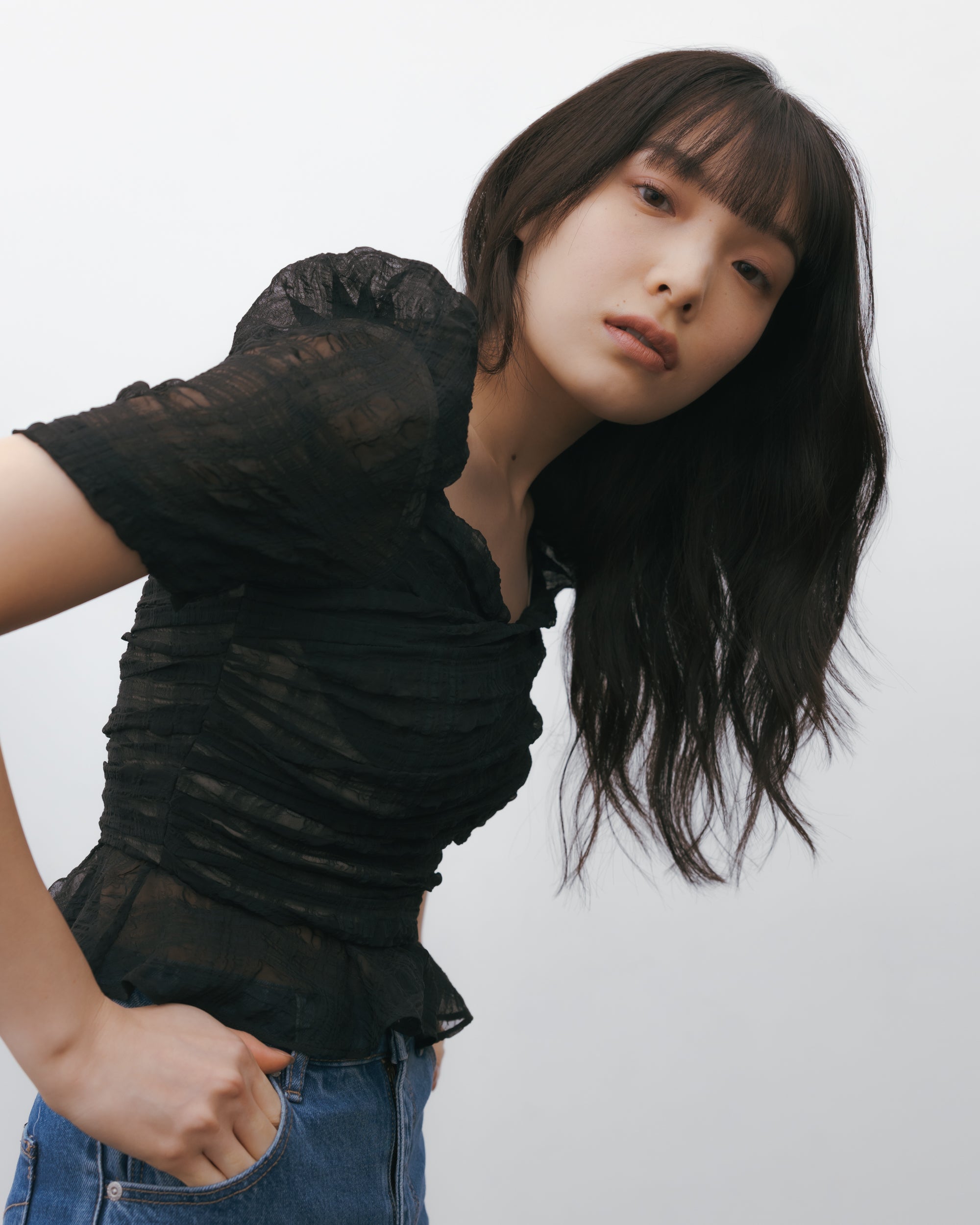 drape cross blouse