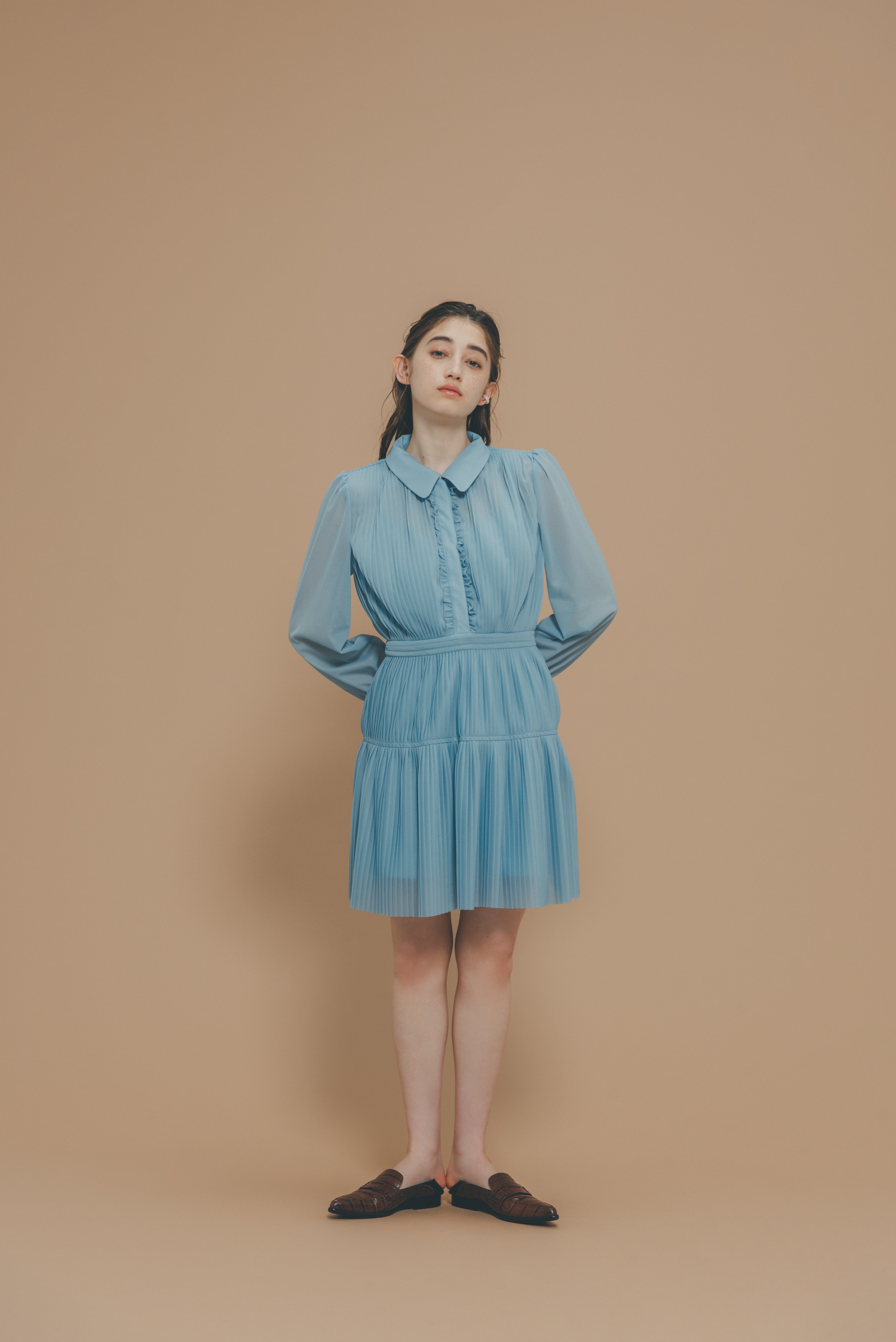 pleats mini dress | COCOON