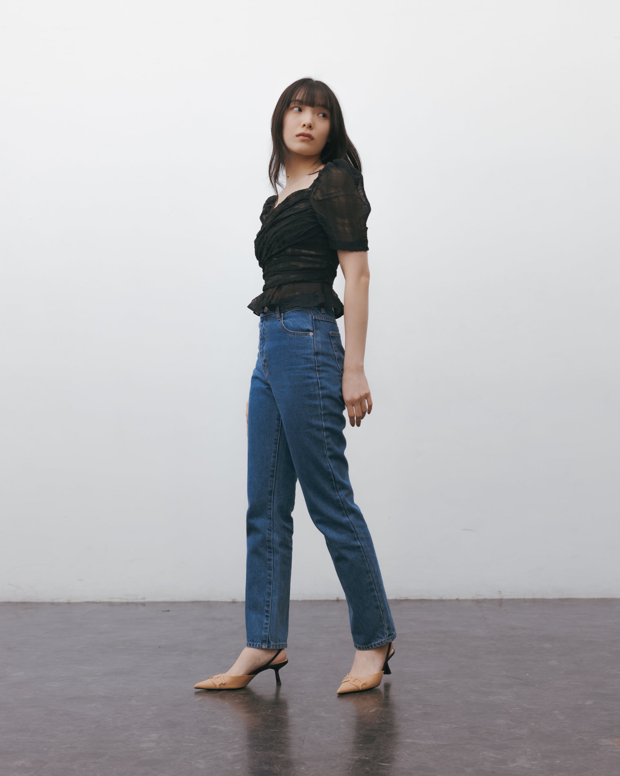 drape cross blouse