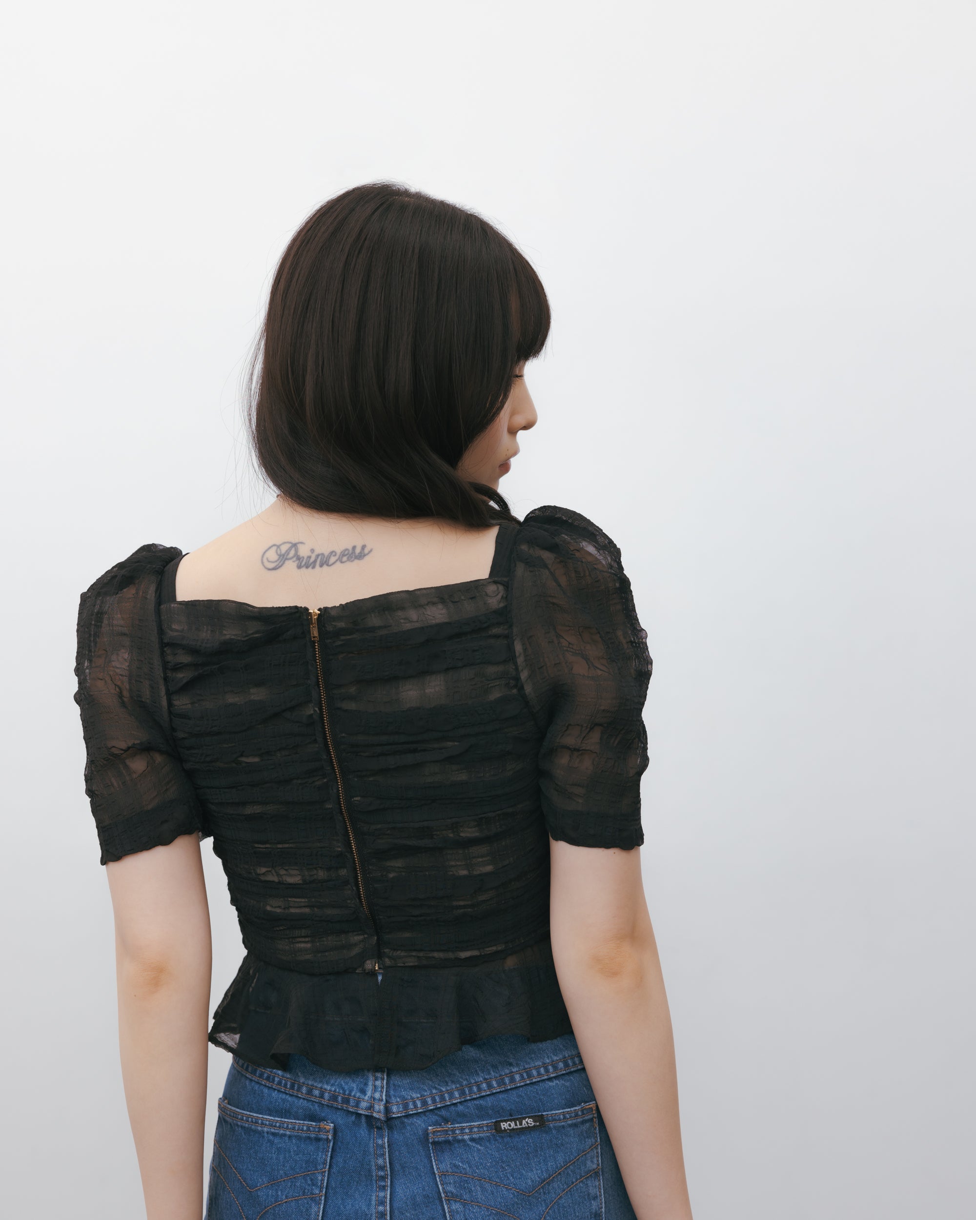 drape cross blouse