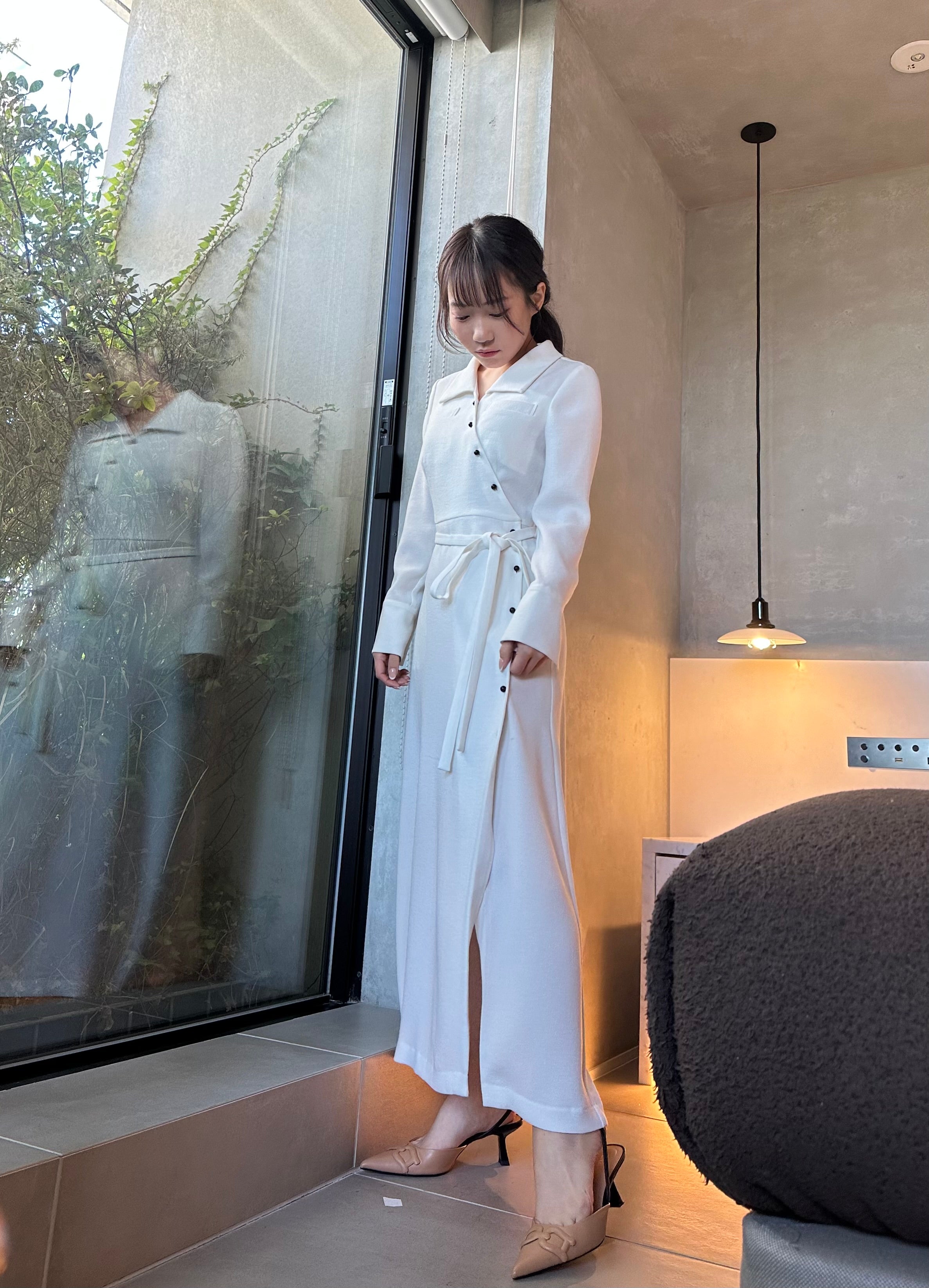 asymmetry wrap dress