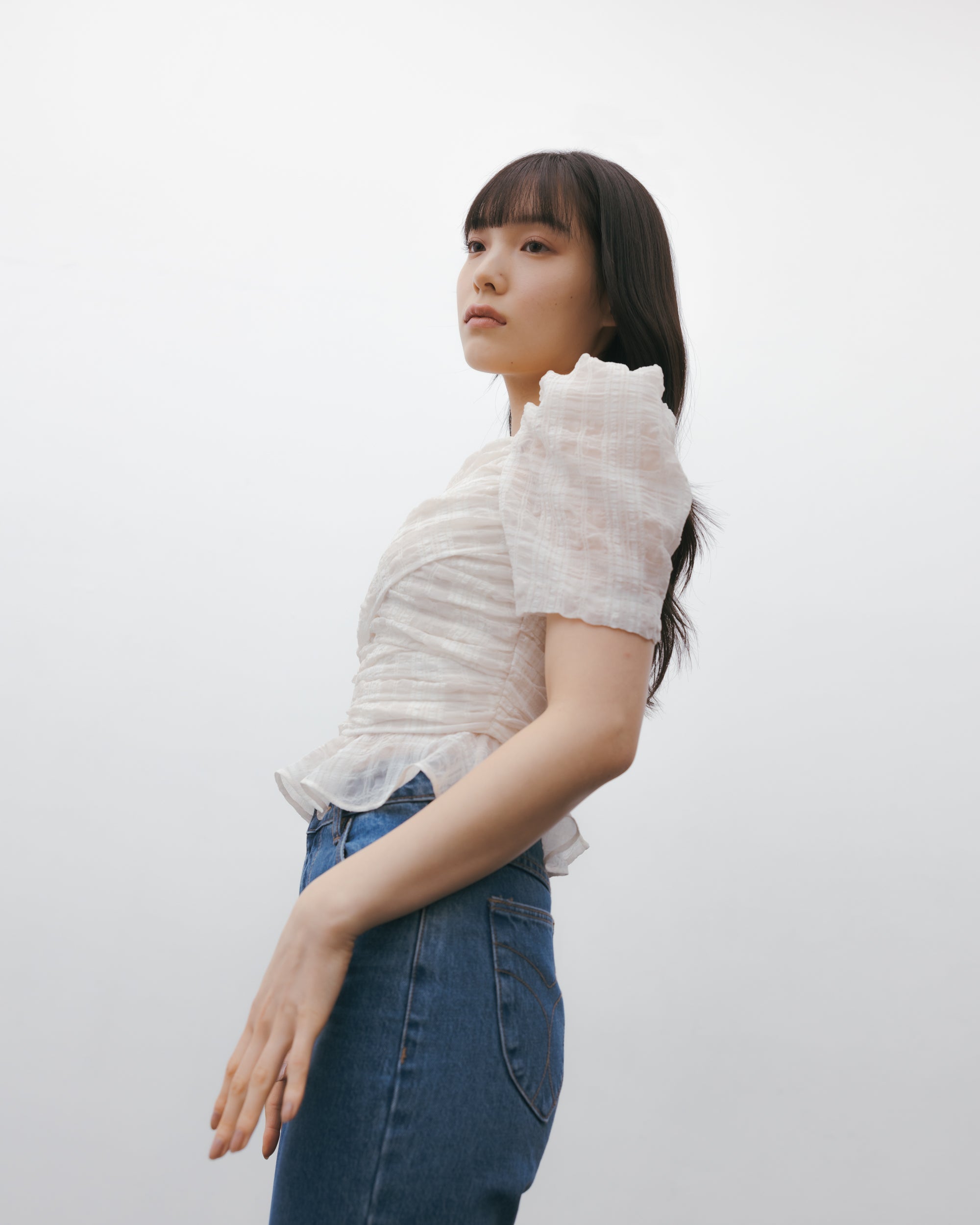 drape cross blouse
