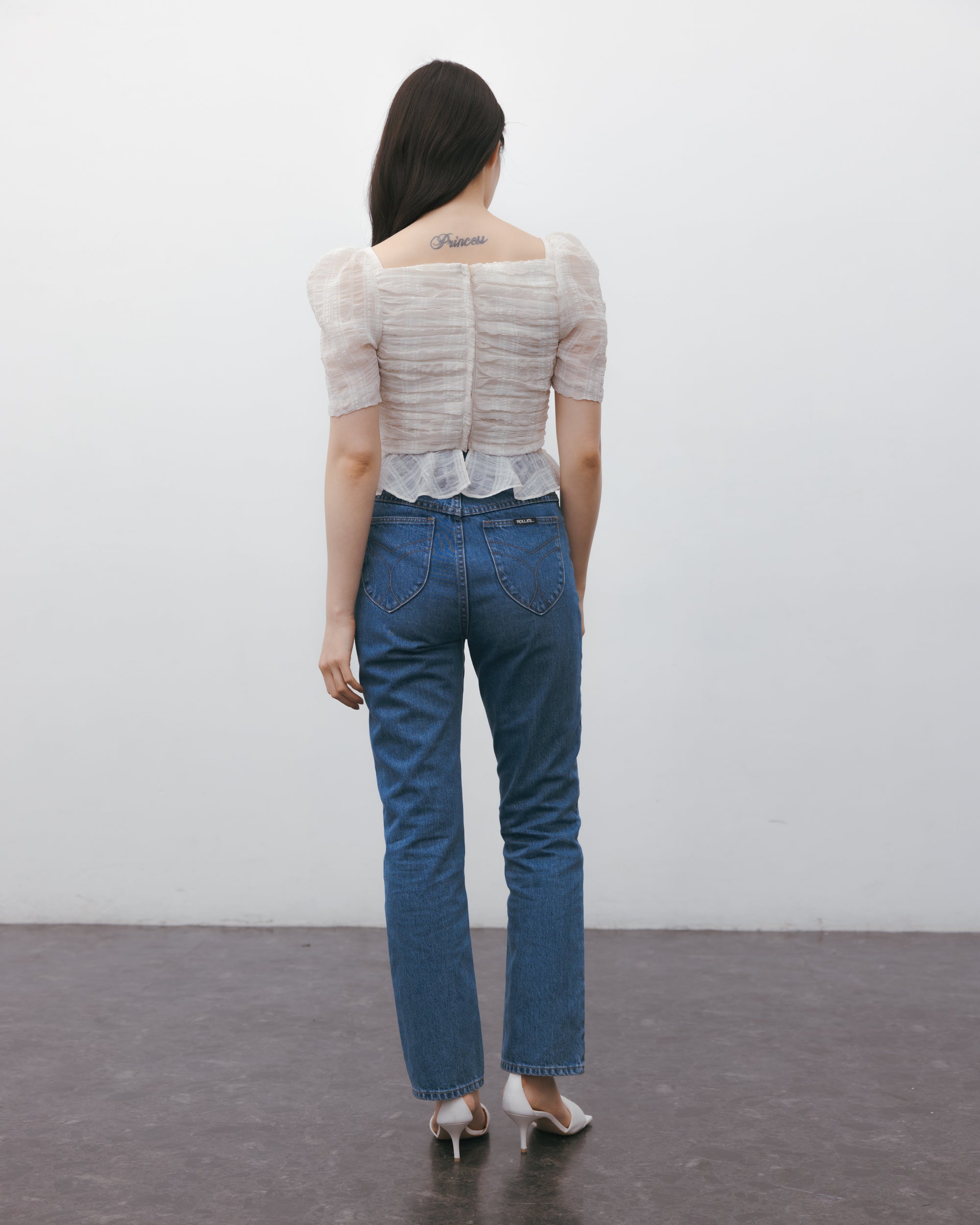 drape cross blouse