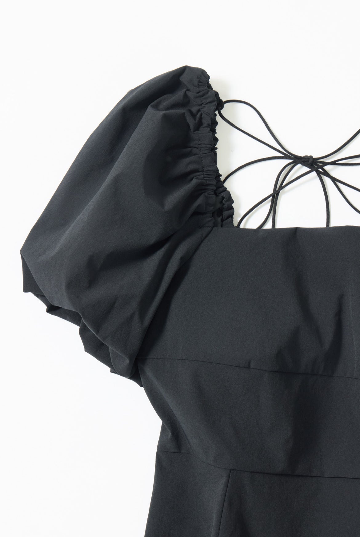 Open back ribbon dress