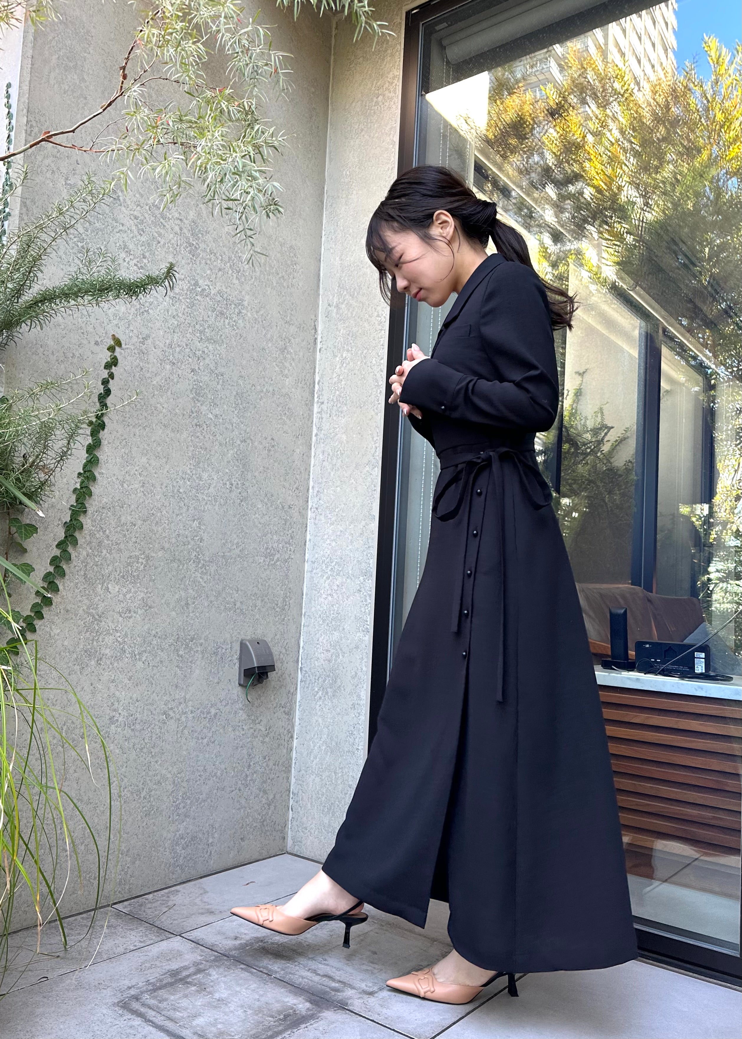 asymmetry wrap dress | COCOON